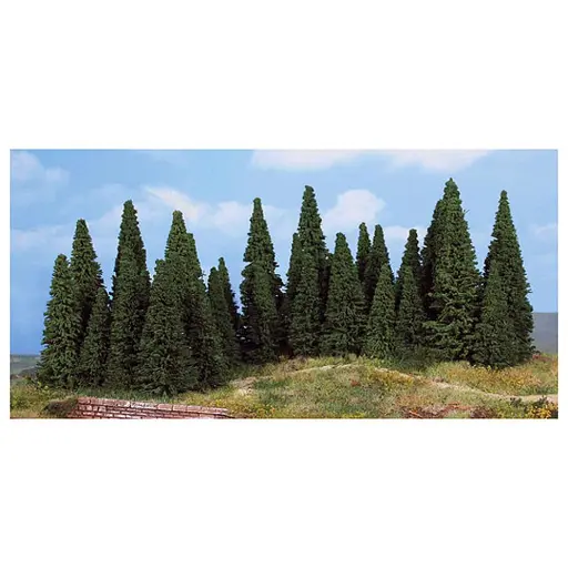 [HE2241] Lot de 35 sapins 5-12cm