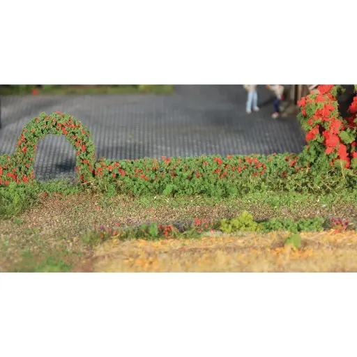 [HE11806] 2 haies de rosiers flexibles 7 x 7 mm, chacune de 50 cm de long - Heki 11806 - Échelle universelle