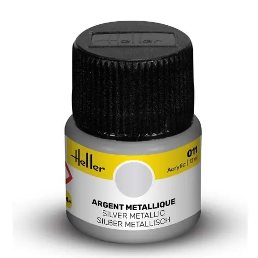 [HE9011] Peinture Acrylique 011 - Argent - Heller 9011 - 12ML
