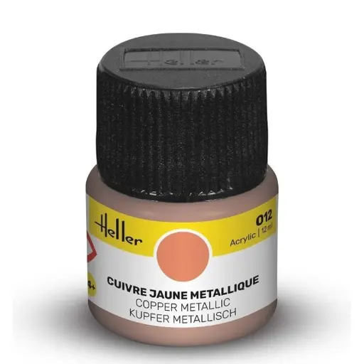 [HE9012] Peinture Acrylique 012 - Cuivre Jaune - Heller 9012 - 12ML