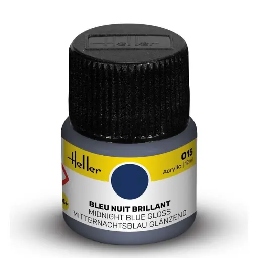[HE9015] Peinture acrylique en pot - Heller 9015 - Bleu Brillant - 12ml