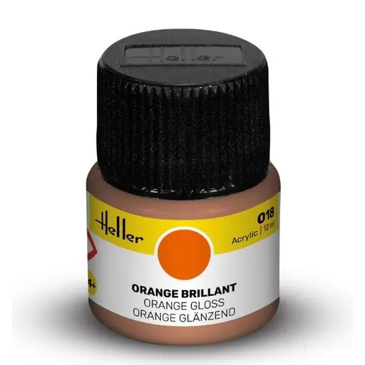 [HE9018] Peinture Acrylique 018 - Orange - Heller 9018 - 12ML