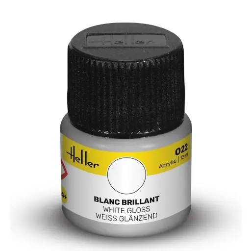 [HE9022] Peinture Acrylique 022 - Blanc Brillant - Heller 9022 - 12ML