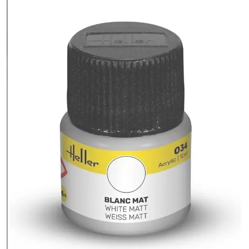 [HE9034] Peinture Acrylique 034 - Blanc Mat - Heller 9034 - 12ML