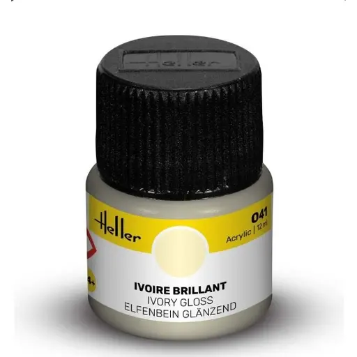 [HE9041] Peinture Acrylique 041 - Ivoire Brillant - Heller 9041 - 12ML