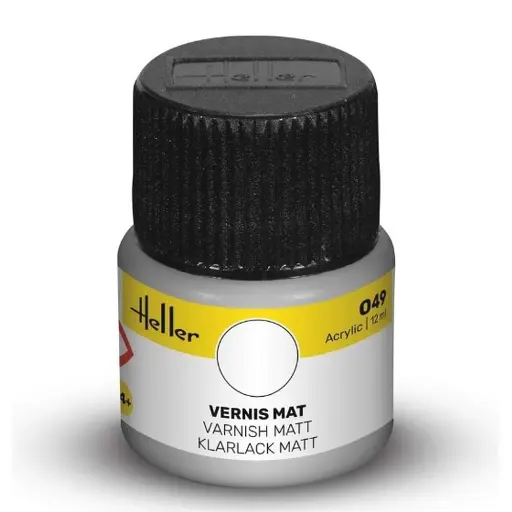 [HE9049] Peinture Acrylique 049 - Vernis Mat - Heller 9049 - 12ML