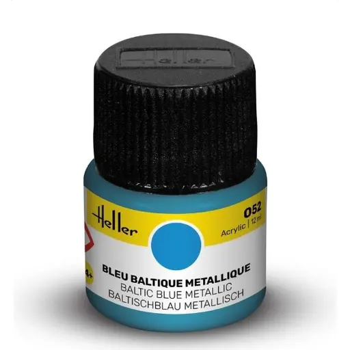 [HE9052] Peinture Acrylique 052 - Bleu Baltique Métallique - Heller 9052 - 12ML