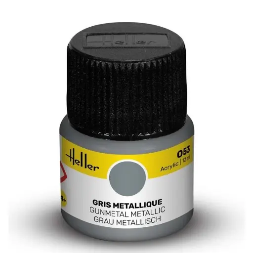 [HE9053] Peinture Acrylique 053 - Gris Métallisé - Heller 9053 - 12ML