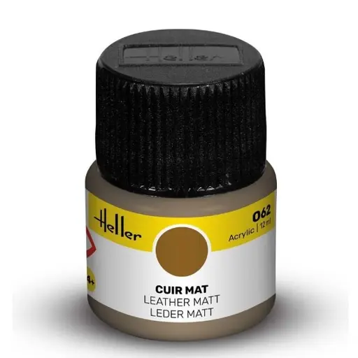 [HE9062] Peinture Acrylique 062 - Cuir Mat - Heller 9062 - 12ML
