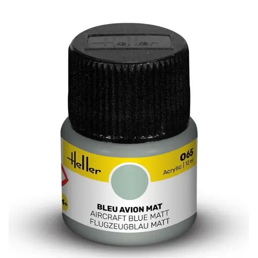 [HE9065] Peinture acrylique en pot - HELLER 9065 - bleu avion mat - 12ml