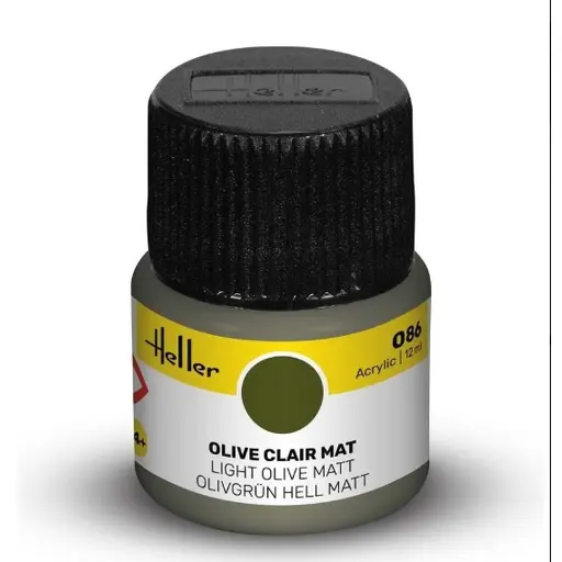 [HE9086] Peinture Acrylique 086 - Olive Clair Mat - Heller 9086 - 12ML