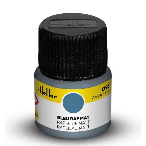 [HE9096] Peinture acrylique en pot - Heller 9096 - bleu raf mat - 12ml