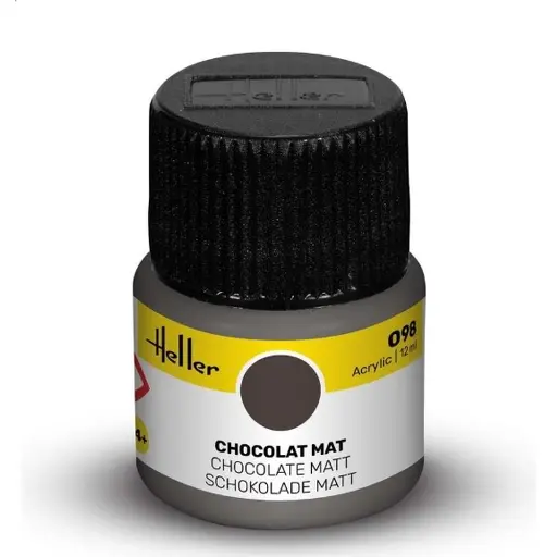 [HE9098] Peinture acrylique 098 - Heller 9098 - Chocolat Mat - 12ML