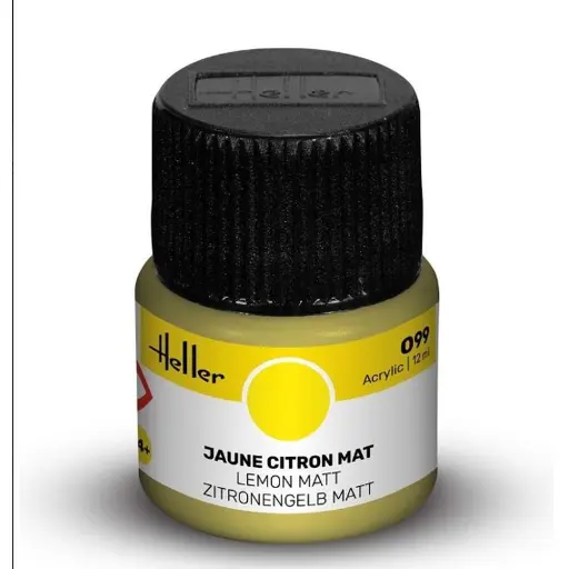 [HE9099] Peinture Acrylique 099 - Jaune Citron Mat - Heller 9099 - 12ML