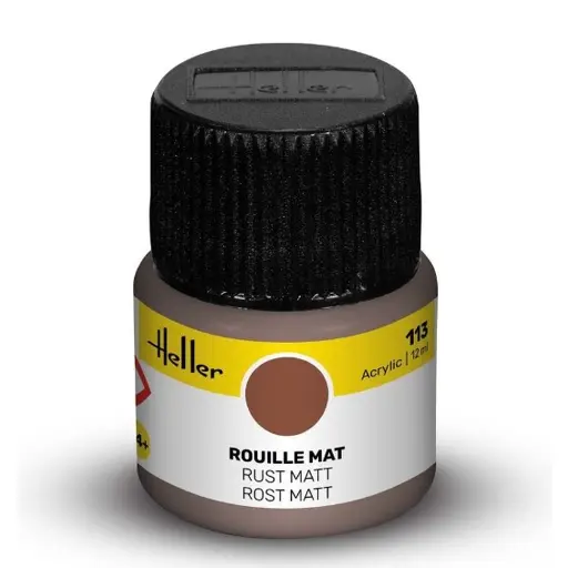 [HE9113] Peinture Acrylique 113 - Rouille Mat - Heller 9113 - 12ML