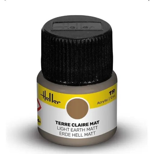 [HE9119] Peinture Acrylique 119 - Terre Claire Mat - Heller 9119 - 12ML