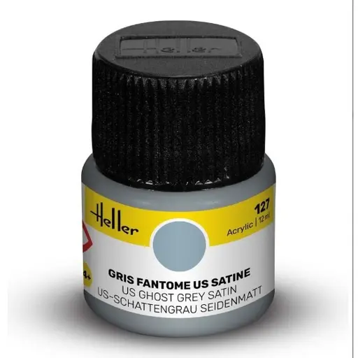 [HE9127] Peinture Acrylique 127 - Gris Fantôme US Satiné - Heller 9127 - 12ML