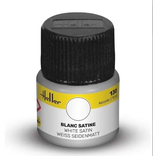 [HE9130] Peinture Acrylique 130 - Blanc Satiné - Heller 9130 - 12ML