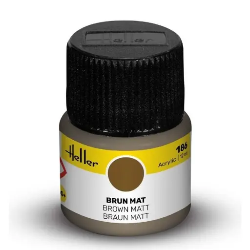 [HE9186] Peinture Acrylique 186 - Marron - Heller 9186 - 12ML