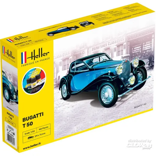 [HE56706] Kit De Démarrage Bugatti T 50 - Heller 56706 - 1/24