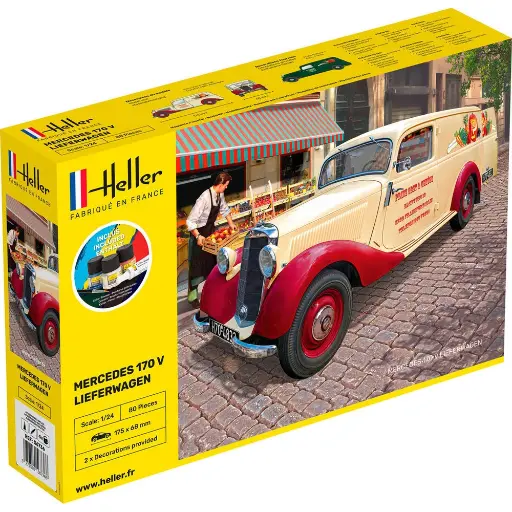 [HE56736] Starter Kit MB 170 - Fourgon de livraison - Heller 56736 - 1/24