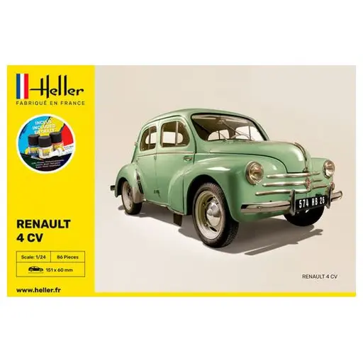[HE56762] Kit de démarrage - Renault 4CV - Heller 56762 - 1/24