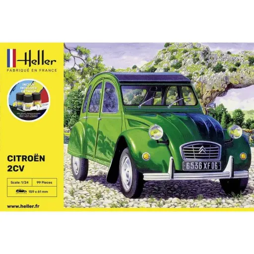 [HE56765] Kit de démarrage - Citroën 2CV - Heller 56765 - 1/24