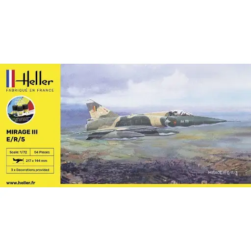 [HE56323] Avion Multi-Contrôle de Combat - Mirage III E - Heller 56323 - 1/72