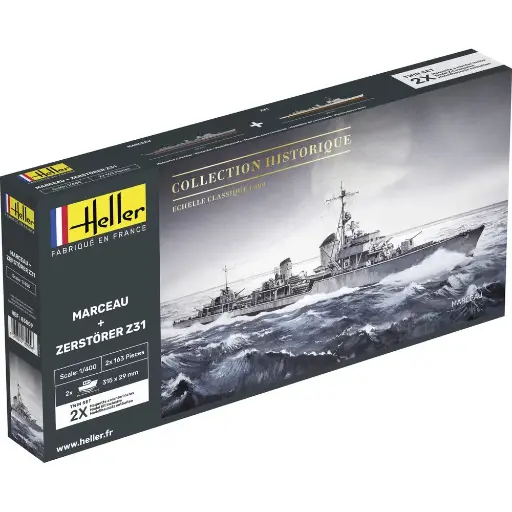 [HE55009] Bateau Marceau + Zerstorer Z31 - Heller 55009 - 1/400