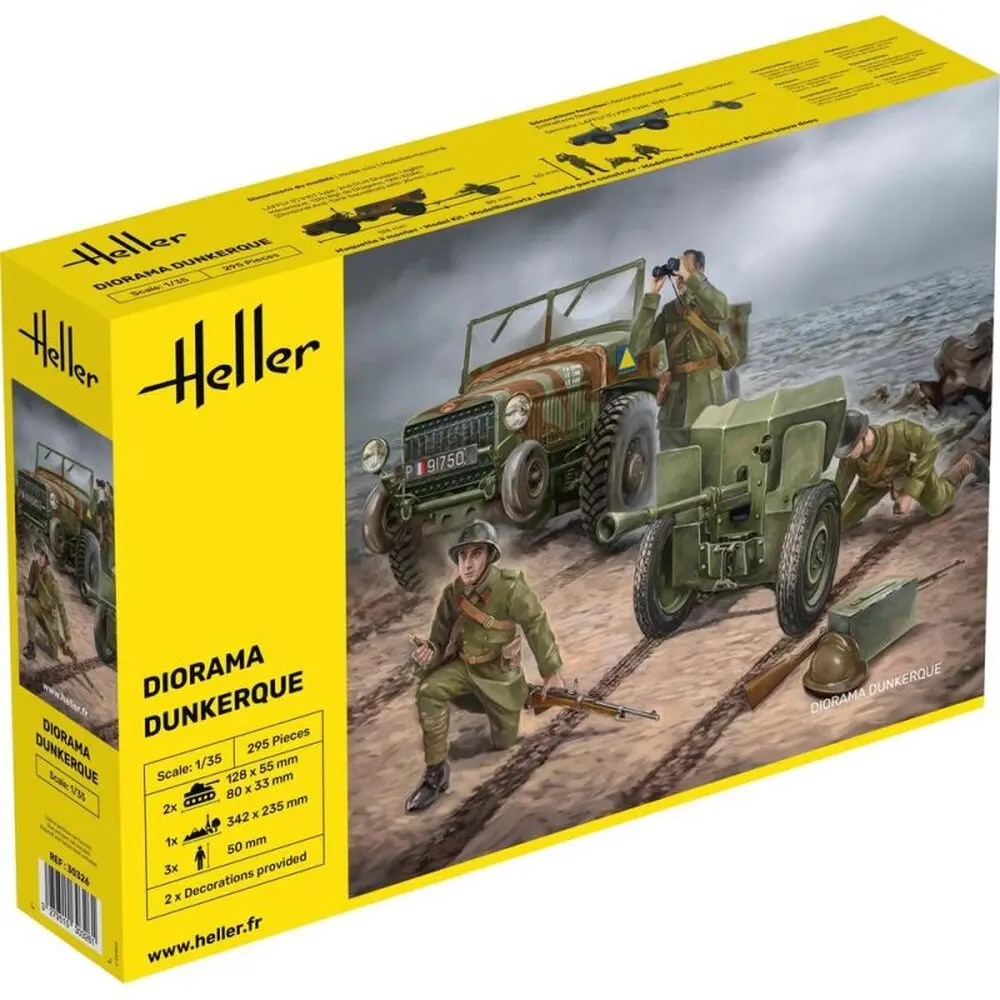Diorama Dunkerque - Militaire - Laffly - Heller 30326 - 1/35
