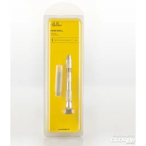 [HE99019] Perceuse à main avec cinq forets - HELLER 99019 - 1.0mm 1.2mm 1.4 mm 1.5mm 1.8mm diamètre