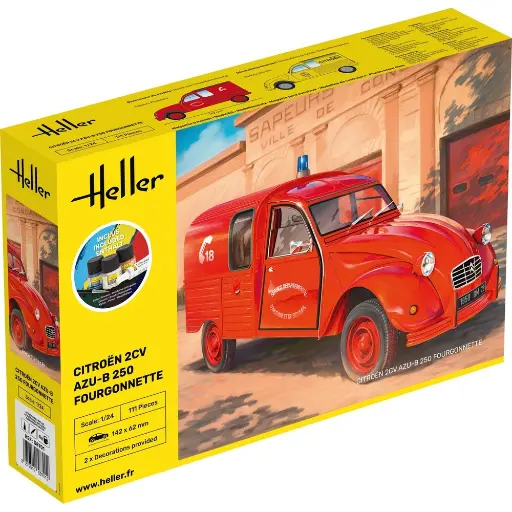 [HE58701] Starter Kit Citroën 2 CV fourgonette AK250 - Heller 58701 - 1/24