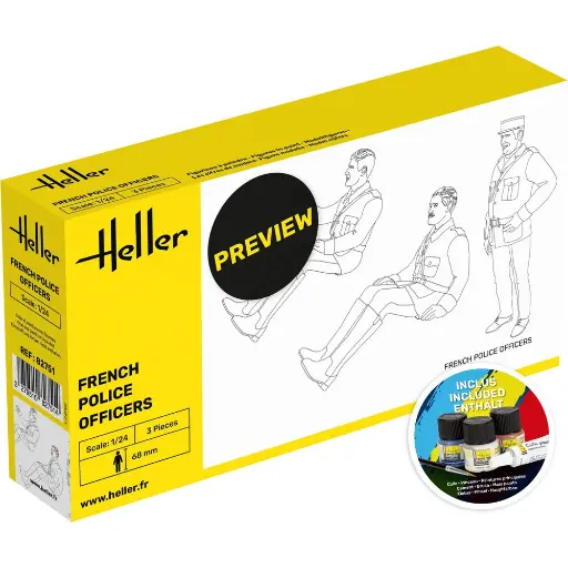 [HE58751] Starter Kit Agents de Police français - Heller 58751 - 1/24