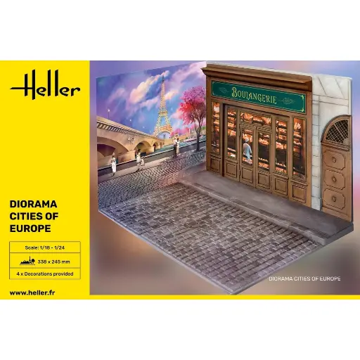 [HE81256] Diorama Des Villes D'Europe - 250x375x70mm - Heller 81256 - 1/24