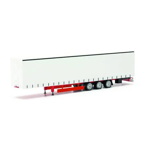 [HE077064] Remorque bâchée Lowliner 15m3 - Herpa 077064 - HO 1/87