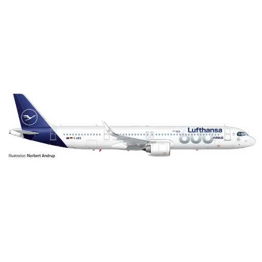 [HE537490] Avion Lufthansa Airbus A321neo "600ème Airbus" - Herpa 537490 - 1/500