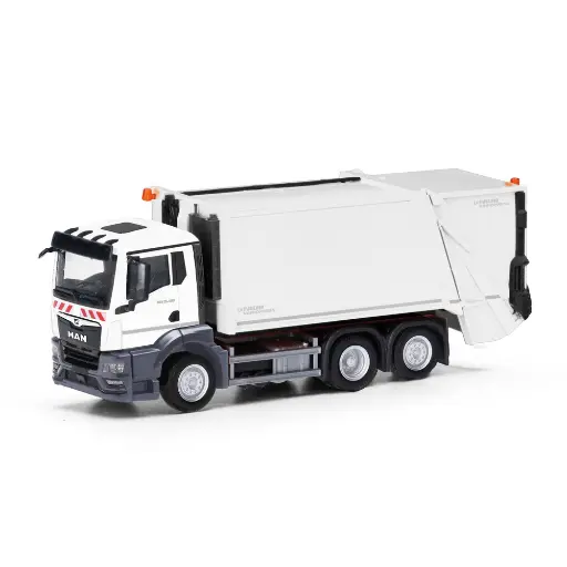 [HE319010] Presse à déchets MAN TGS - blanc - Herpa 319010 - HO 1/87