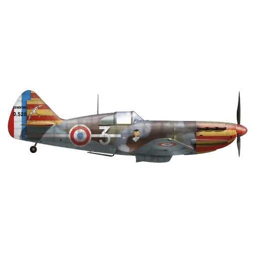 [HOH2K72026] Avion de chasse Français - Dewoitine D.520 Over Africa - Hobby 2000 72026 - 1/72
