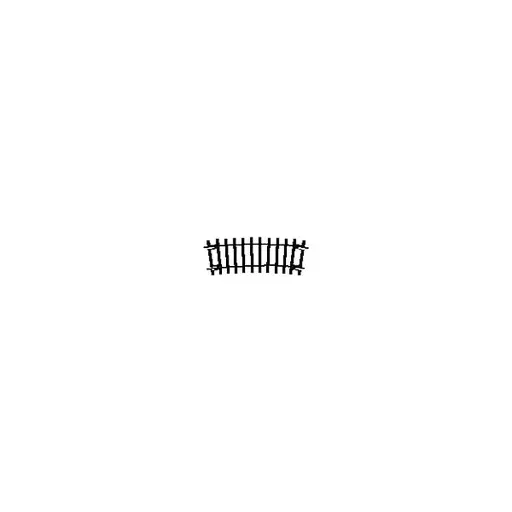 [HOR643] Petit rail courbe R2 438mm de rayon 11.25° (32 voies au cercle)