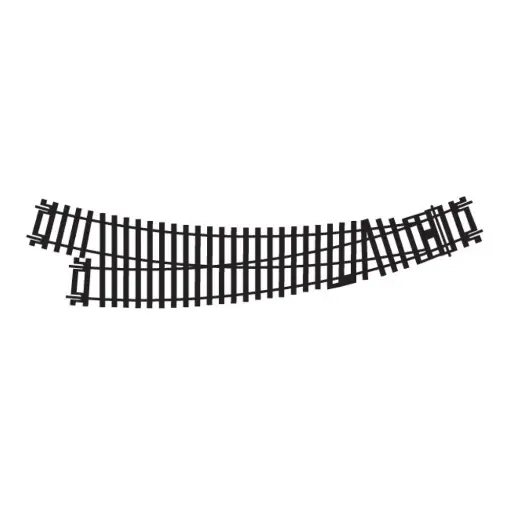 [HOR8075] Aiguillage en courbe à droite, rayon 438mm, angle 22,5° / 33,75° - Hornby R8075 - HO 1/87 - 2R