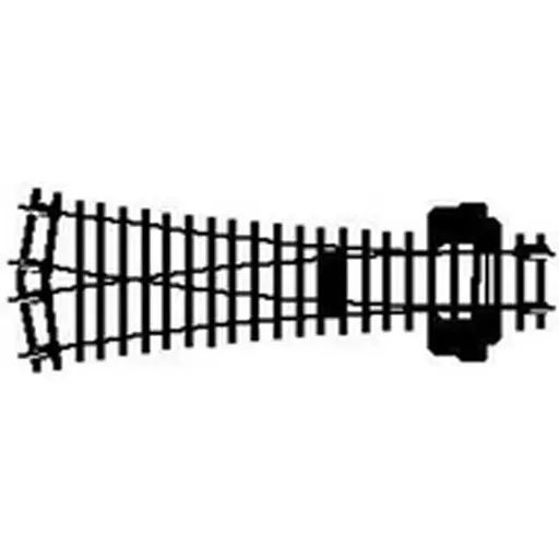 [HOR8076] Aiguillage symétrique R853mm arc 22.5° arc 11.25°