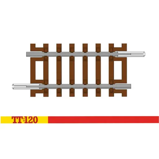 [HOTT8011] Quart de rail droit 41,5 mm code 80 - Hornby TT8011 - TT 1/120 - 2R
