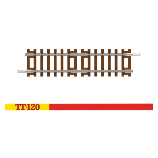 [HOTT8012] Demi rail droit 83 mm code 80 - Hornby TT8012 - TT 1/120 - 2R