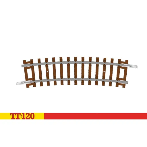 [HOTT8015] Demi-courbe - 2e rayon 15° 310 mm - Hornby TT8015 - 1/120