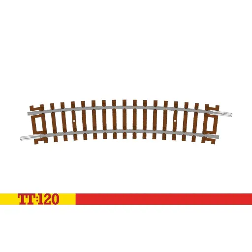 [HOTT8017] Demi-courbe - 4e rayon 15° 396 mm - Hornby TT8017 - TT 1/120