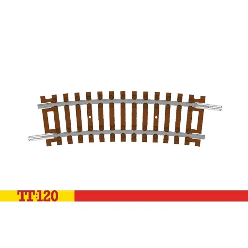 [HOTT8020] Demi-courbe - 1er rayon 15° 267 mm - Hornby TT8020 - 1/120