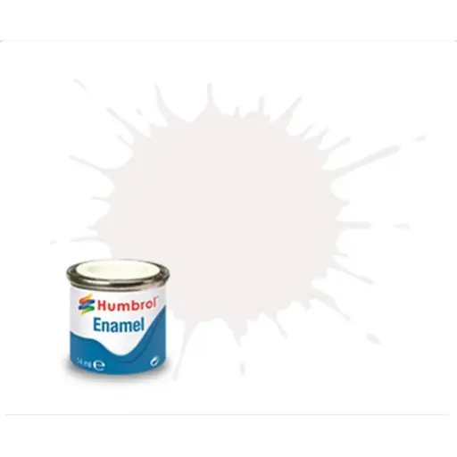[HUAA1434] Peinture cellulosique couleur Blanc Satine N°130 - Humbrol AA1434 - 14 mL