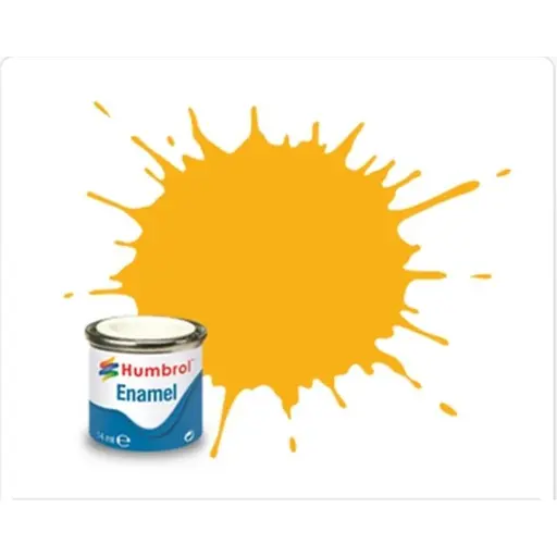 [HUAA1674] Peinture cellulosique couleur Jaune Insigne Mat N°154 - Humbrol AA1674 - 14 mL