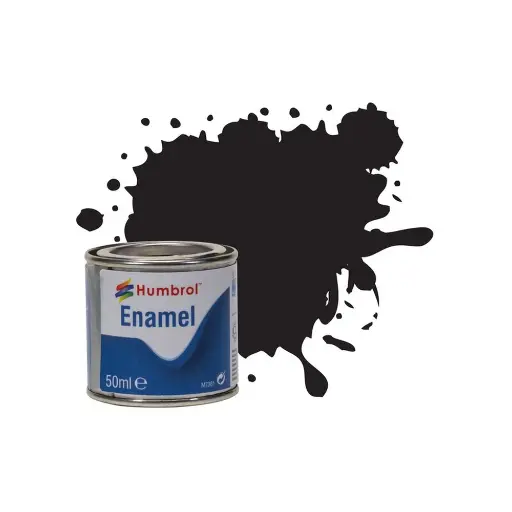 [HUAQ0021] Peinture No 21 Noir - Brillant Boite de 50 ml - Humbrol AQ0021