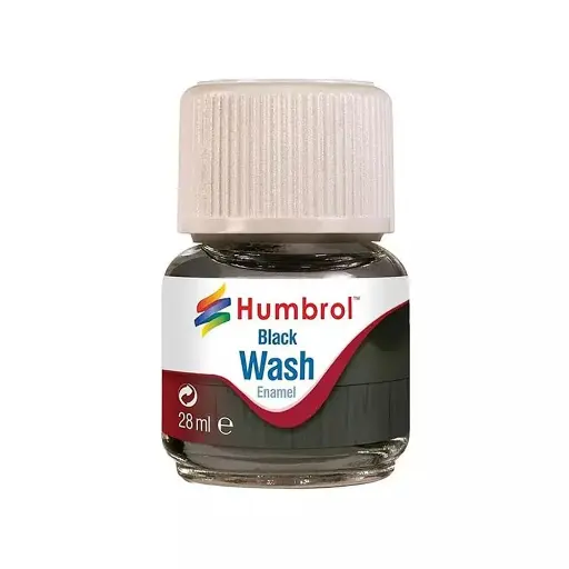 [HUAV0201] Peinture Lavis enamel noir - Humbrol AV0201